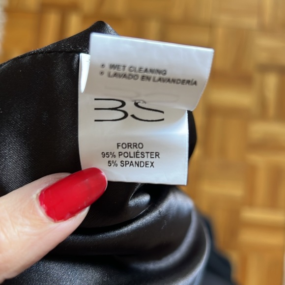 đź’•Strapless Black Silver Metallic Disco Sparkle Strapless Jersey Jumpsuit M EUC - Picture 8 of 8